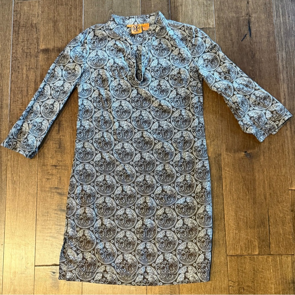 Printed Black & White Shift Dress - Women
